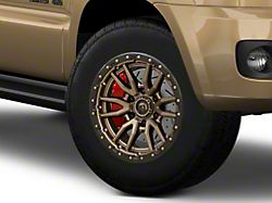 Fuel Wheels Rebel Matte Bronze with Black Bead Ring 6-Lug Wheel; 17x9; -12mm Offset (03-09 4Runner)