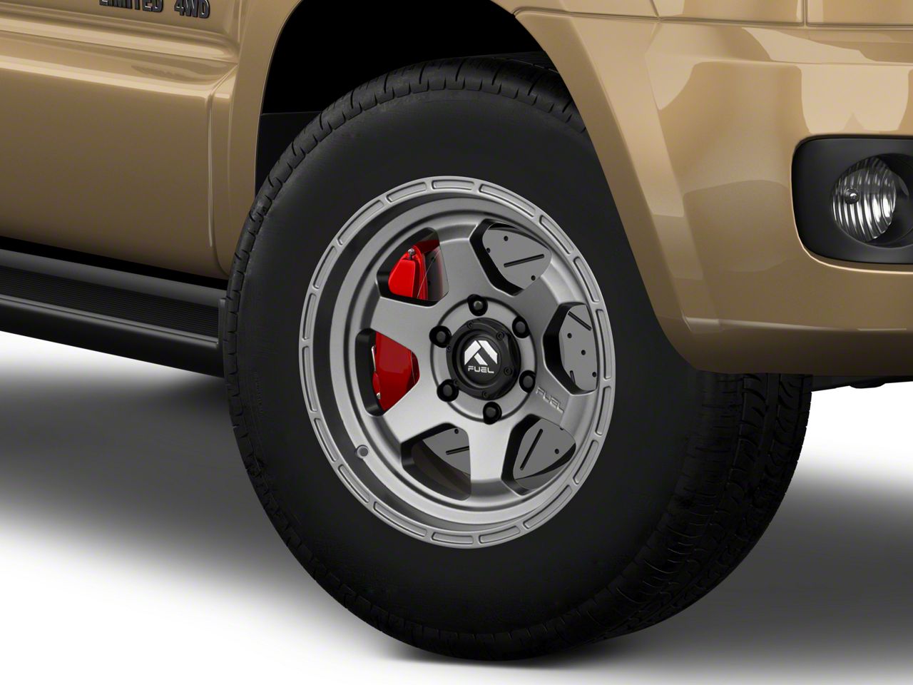 Rough Country Jeep Cherokee Steel Gray Wheel; 15x8; -19mm