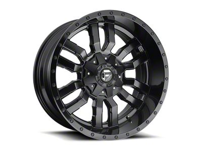 Fuel Wheels Sledge Gloss and Matte Black 6-Lug Wheel; 17x9; -12mm Offset (03-09 4Runner)