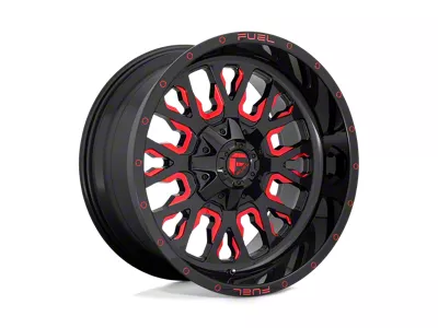 Fuel Wheels Stroke Gloss Black with Red Tinted Clear 6-Lug Wheel; 20x10; -19mm Offset (03-09 4Runner)
