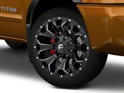 Fuel Wheels Assault Gloss Black Milled 6-Lug Wheel; 22x10; -18mm Offset (04-15 Titan)