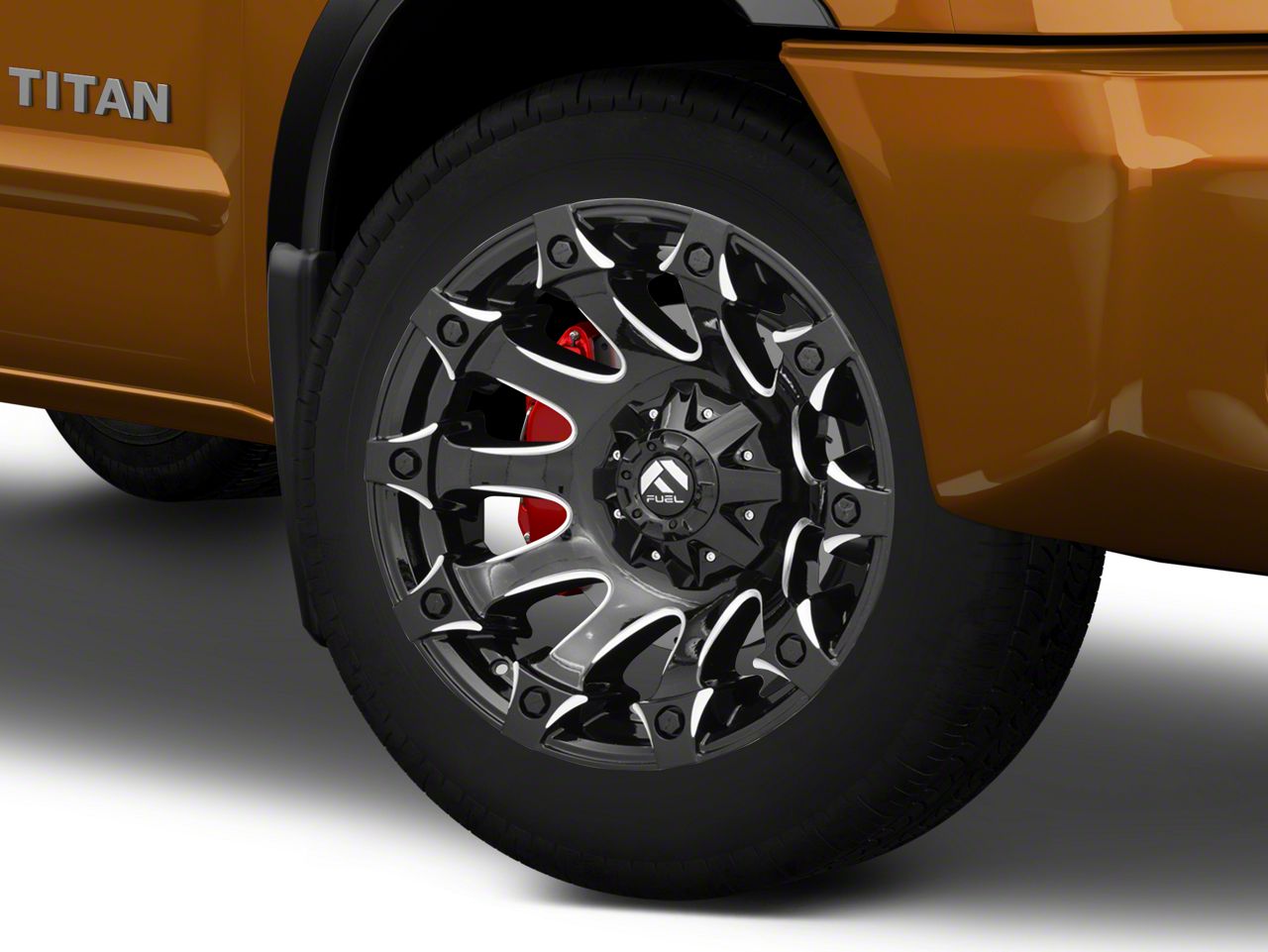 Fuel Wheels Titan Battle Axe Gloss Black Milled 6-Lug Wheel; 20x9; 20mm ...