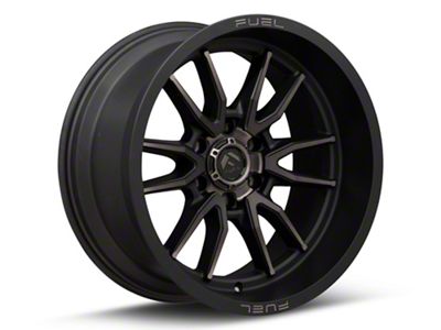 Fuel Wheels Clash Matte Black Double Dark Tint 6-Lug Wheel; 18x9; 1mm Offset (04-15 Titan)