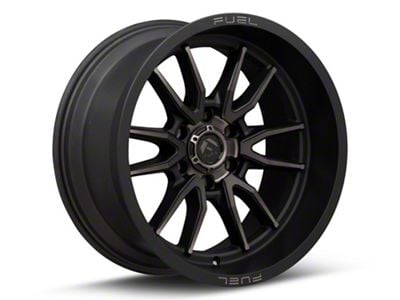Fuel Wheels Clash Matte Black Double Dark Tint 6-Lug Wheel; 24x12; -44mm Offset (04-15 Titan)