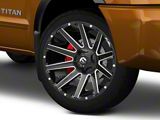 Fuel Wheels Contra Gloss Black Milled 6-Lug Wheel; 22x12; -43mm Offset (04-15 Titan)