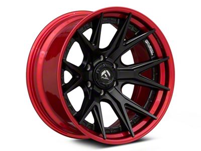 Fuel Wheels Fusion Forged Catalyst Matte Black with Candy Red Lip 6-Lug Wheel; 22x12; -44mm Offset (04-15 Titan)