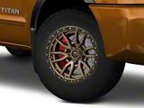 Fuel Wheels Rebel Matte Bronze with Black Bead Ring 6-Lug Wheel; 18x9; -12mm Offset (04-15 Titan)