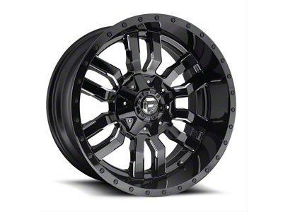 Fuel Wheels Sledge Gloss Black Milled 6-Lug Wheel; 20x9; 19mm Offset (04-15 Titan)