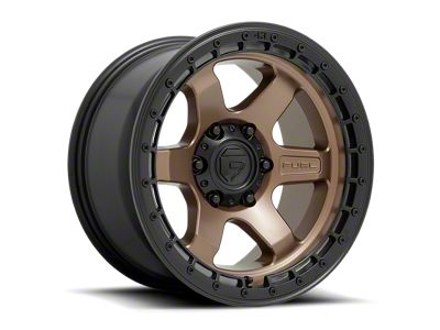 Fuel Wheels Block Matte Bronze with Black Ring 6-Lug Wheel; 17x9; -12mm Offset (05-15 Tacoma)