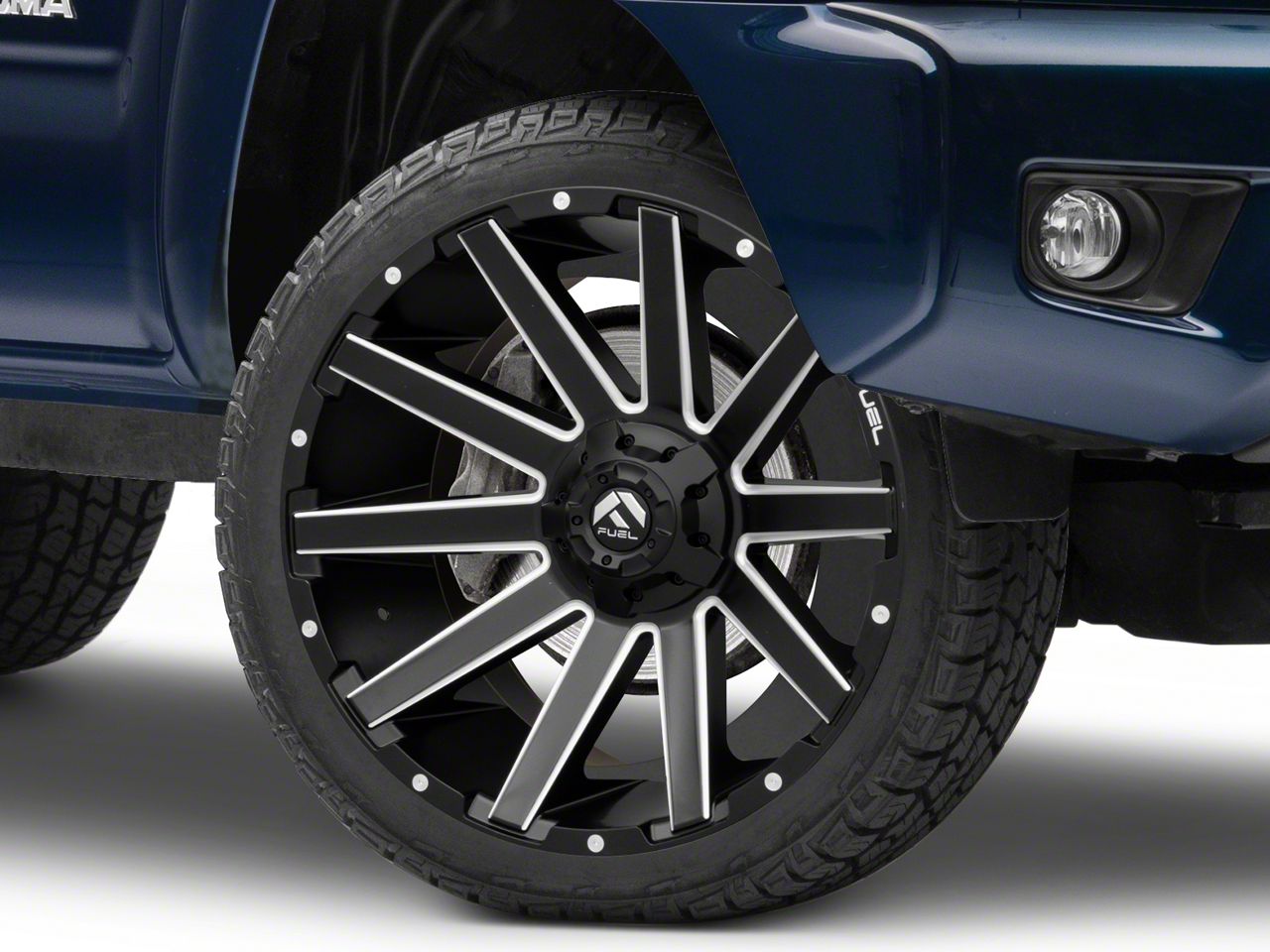 Fuel Wheels Tacoma Contra Matte Black Milled 6-Lug Wheel; 22x10; -18mm ...