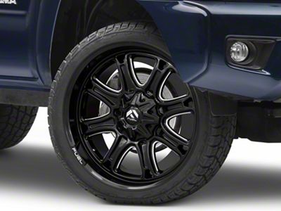 Fuel Wheels Darkstar Gloss Black Milled 6-Lug Wheel; 22x10; 10mm Offset (05-15 Tacoma)