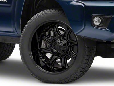 Fuel Wheels Darkstar Matte Black with Gloss Black Lip 6-Lug Wheel; 20x10; -18mm Offset (05-15 Tacoma)