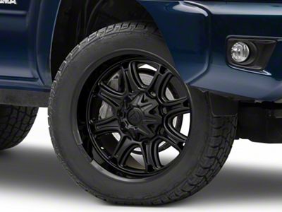 Fuel Wheels Darkstar Matte Black with Gloss Black Lip 6-Lug Wheel; 20x9; 1mm Offset (05-15 Tacoma)