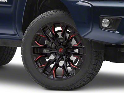 Fuel Wheels Flame Gloss Black Milled with Candy Red 6-Lug Wheel; 20x9; 1mm Offset (05-15 Tacoma)