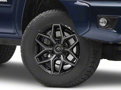 Fuel Wheels Flux Gloss Black Brushed with Gray Tint 6-Lug Wheel; 18x9; 20mm Offset (05-15 Tacoma)
