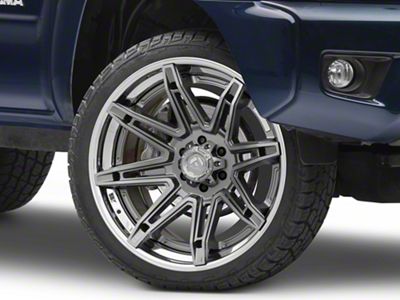 Fuel Wheels Fusion Forged Brawl Platinum with Chrome Lip 6-Lug Wheel; 22x12; -44mm Offset (05-15 Tacoma)
