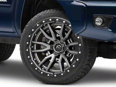Fuel Wheels Rebel Matte Gunmetal with Black Bead Ring 6-Lug Wheel; 22x10; -13mm Offset (05-15 Tacoma)
