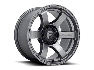 Fuel Wheels Rush Textured Anthracite 6-Lug Wheel; 17x9; 1mm Offset (05-15 Tacoma)