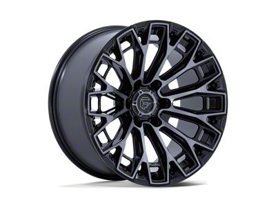 Fuel Wheels Trax Gloss Black Machined Face Dark Tinted Clear 6-Lug Wheel; 17x9; 1mm Offset (05-15 Tacoma)