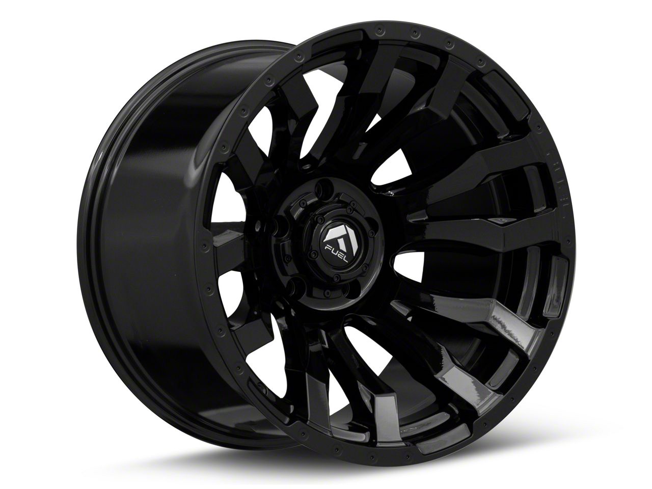 【冬バーゲン★】 5-Lug Black Gloss Blitz Tundra Wheels Fuel Wheel; 20mm 20x9; パーツ