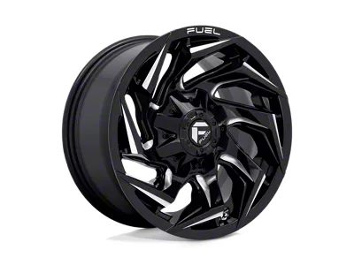 Fuel Wheels Reaction Gloss Black Milled 5-Lug Wheel; 24x12; -44mm Offset (07-13 Tundra)
