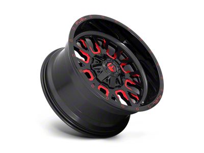 Fuel Wheels Stroke Gloss Black with Red Tinted Clear 5-Lug Wheel; 20x12; -43mm Offset (07-13 Tundra)