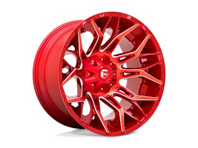 Fuel Wheels Twitch Candy Red Milled 5-Lug Wheel; 22x12; -44mm Offset (07-13 Tundra)
