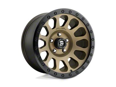 Fuel Wheels Vector Matte Bronze with Black Bead Ring 5-Lug Wheel; 18x9; 20mm Offset (07-13 Tundra)