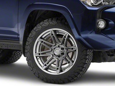 Fuel Wheels Fusion Forged Brawl Platinum with Chrome Lip 6-Lug Wheel; 20x10; -18mm Offset (10-24 4Runner)