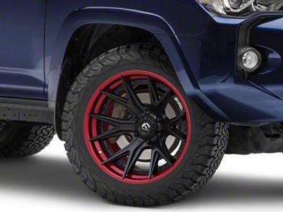 Fuel Wheels Fusion Forged Catalyst Matte Black with Candy Red Lip 6-Lug Wheel; 20x9; 1mm Offset (10-24 4Runner)