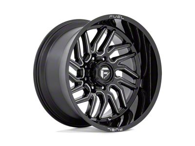 Fuel Wheels Hurricane Gloss Black Milled 6-Lug Wheel; 22x12; -44mm Offset (10-24 4Runner)