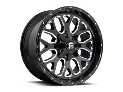 Fuel Wheels Titan Gloss Black Milled 6-Lug Wheel; 20x9; 1mm Offset (16-23 Tacoma)