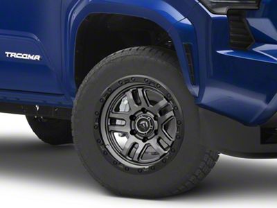 Fuel Wheels Ammo Matte Gunmetal with Black Bead Ring 6-Lug Wheel; 18x9; 20mm Offset (24-25 Tacoma)