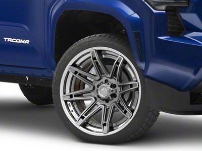 Fuel Wheels Fusion Forged Brawl Platinum with Chrome Lip 6-Lug Wheel; 24x12; -44mm Offset (24-25 Tacoma)