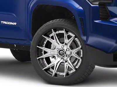 Fuel Wheels Fusion Forged Catalyst Chrome with Gloss Black Lip 6-Lug Wheel; 22x10; -18mm Offset (24-25 Tacoma)