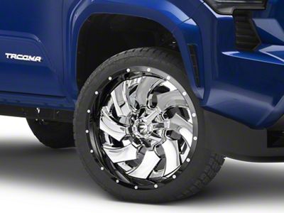 Fuel Wheels Cleaver Chrome with Gloss Black 6-Lug Wheel; 22x10; -13mm Offset (24-25 Tacoma)