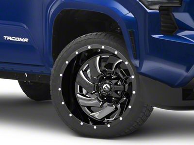 Fuel Wheels Cleaver Gloss Black Milled 6-Lug Wheel; 22x12; -44mm Offset (24-25 Tacoma)