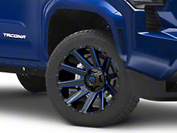 Fuel Wheels Contra Gloss Black with Blue Tinted Clear 6-Lug Wheel; 20x10; -19mm Offset (24-26 Tacoma)