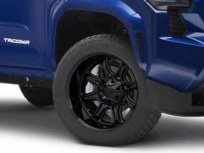 Fuel Wheels Darkstar Matte Black with Gloss Black Lip 6-Lug Wheel; 20x10; -18mm Offset (24-25 Tacoma)