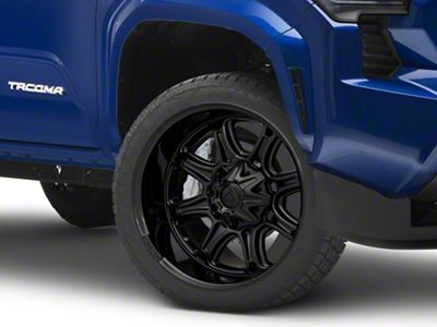 Fuel Wheels Darkstar Matte Black with Gloss Black Lip 6-Lug Wheel; 22x10; 10mm Offset (24-25 Tacoma)