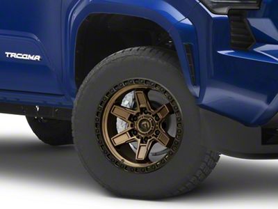 Fuel Wheels Kicker Matte Bronze with Black Bead Ring 6-Lug Wheel; 17x9; 1mm Offset (24-25 Tacoma)