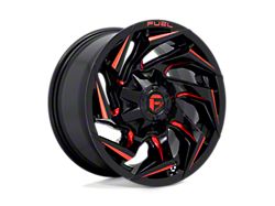 Fuel Wheels Reaction Gloss Black Milled with Red Tint 6-Lug Wheel; 17x9; -12mm Offset (24-26 Tacoma)