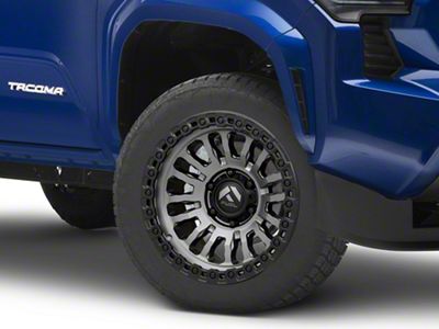 Fuel Wheels Rincon Matte Gunmetal with Matte Black Lip 6-Lug Wheel; 20x9; 20mm Offset (24-25 Tacoma)