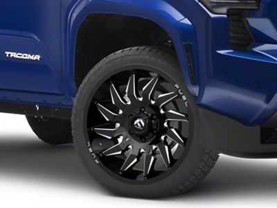 Fuel Wheels Saber Gloss Black Milled 6-Lug Wheel; 24x12; -44mm Offset (24-25 Tacoma)