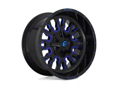 Fuel Wheels Stroke Gloss Black with Blue Tinted Clear 6-Lug Wheel; 17x9; 1mm Offset (24-25 Tacoma)