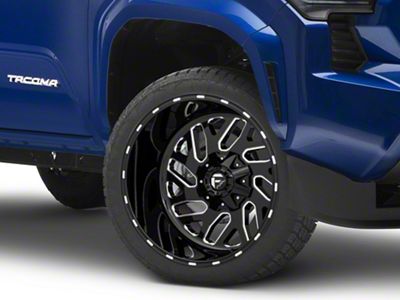 Fuel Wheels Triton Gloss Black Milled 6-Lug Wheel; 24x12; -44mm Offset (24-25 Tacoma)