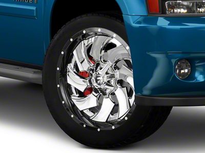 Fuel Wheels Cleaver Chrome with Gloss Black 6-Lug Wheel; 22x10; -13mm Offset (25-26 4Runner)