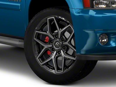 Fuel Wheels Flux Gloss Black Brushed with Gray Tint 6-Lug Wheel; 22x10; -18mm Offset (25-26 4Runner)