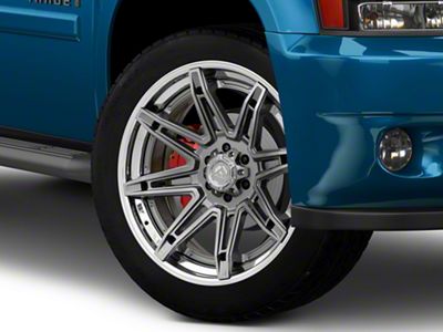 Fuel Wheels Fusion Forged Brawl Platinum with Chrome Lip 6-Lug Wheel; 24x12; -44mm Offset (25-26 4Runner)