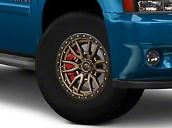 Fuel Wheels Rebel Matte Bronze with Black Bead Ring 6-Lug Wheel; 17x9; -12mm Offset (25-26 4Runner)